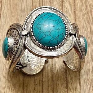 Chico’s Silver and Turquoise Cuff Bracelet